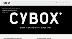Desktop Screenshot of cybox.nl